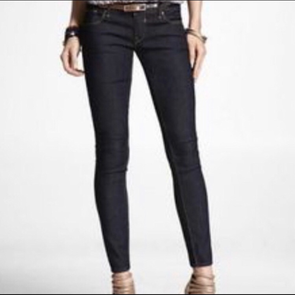 Express Dark Wash Slim Fit Jean Legging size: 4 Reg